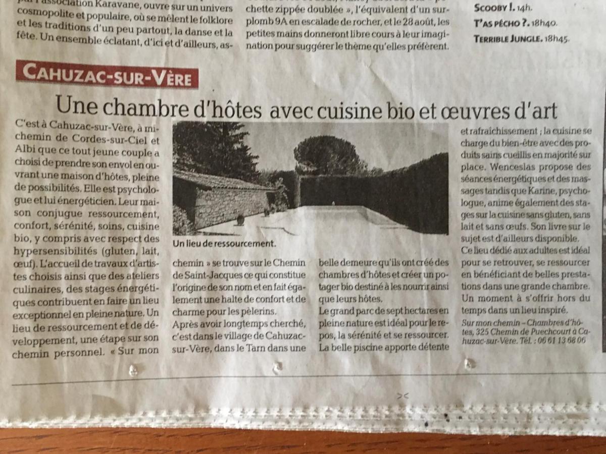 Sur Mon Chemin Chambres D'Hotes Cahuzac-sur-Vère Eksteriør billede